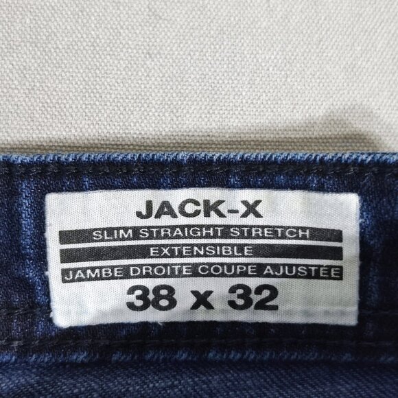 Buffalo Sam-X Slim Straight Stretch Jeans men's size 38X32 indigo blue - Picture 6 of 12